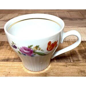 Jlmenau porcelain teacup with flowers No Chips